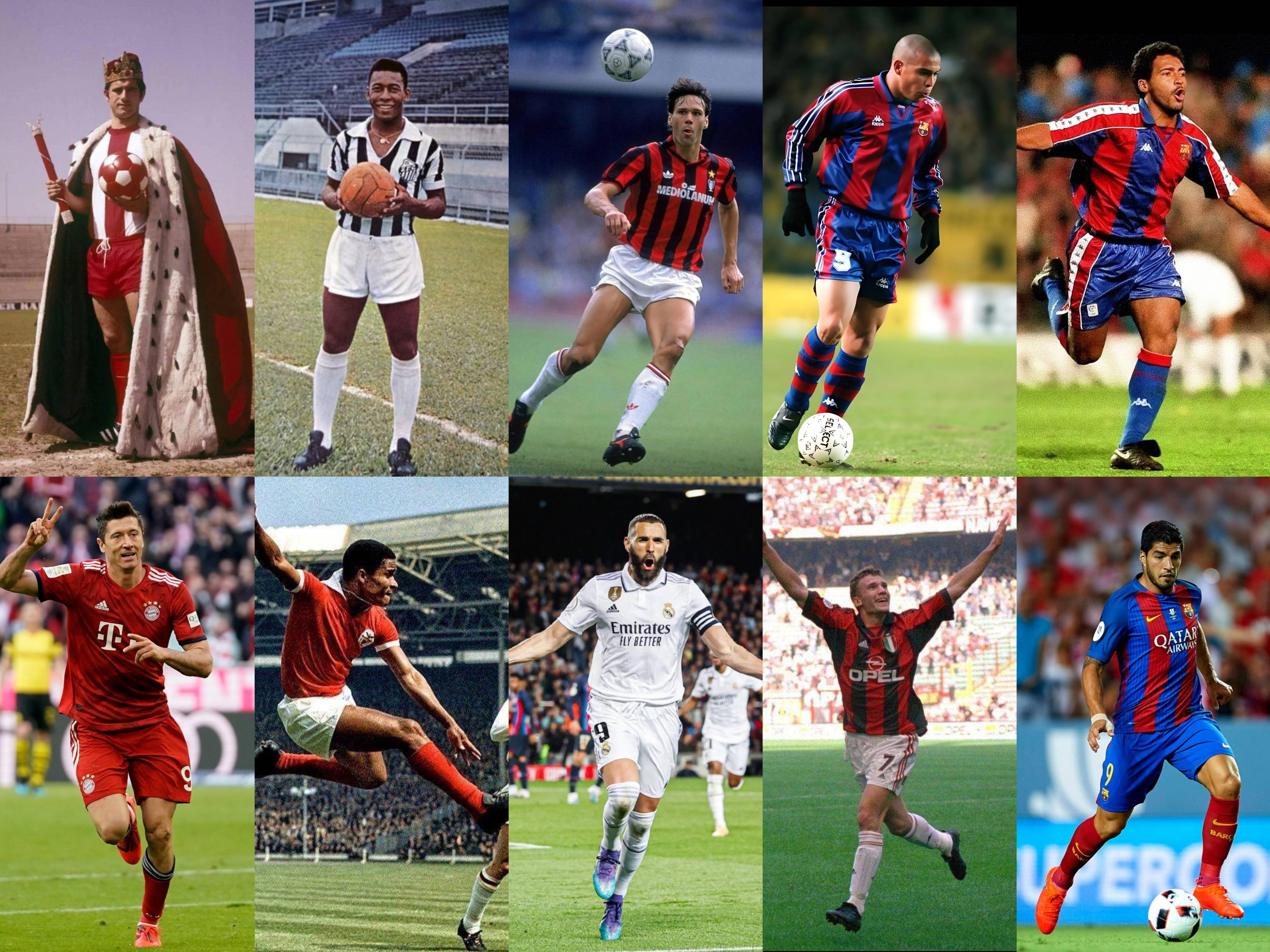 足坛历史十大中锋：尖刀传奇的巅峰排位，大罗竟然无法进入前三！